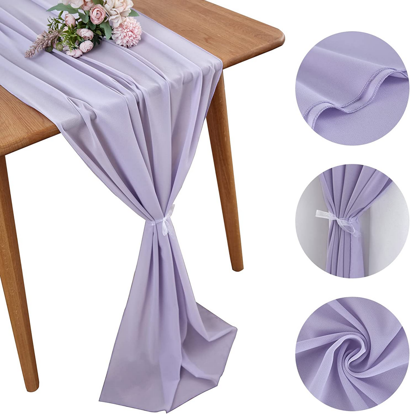 Chiffon table runner - blue