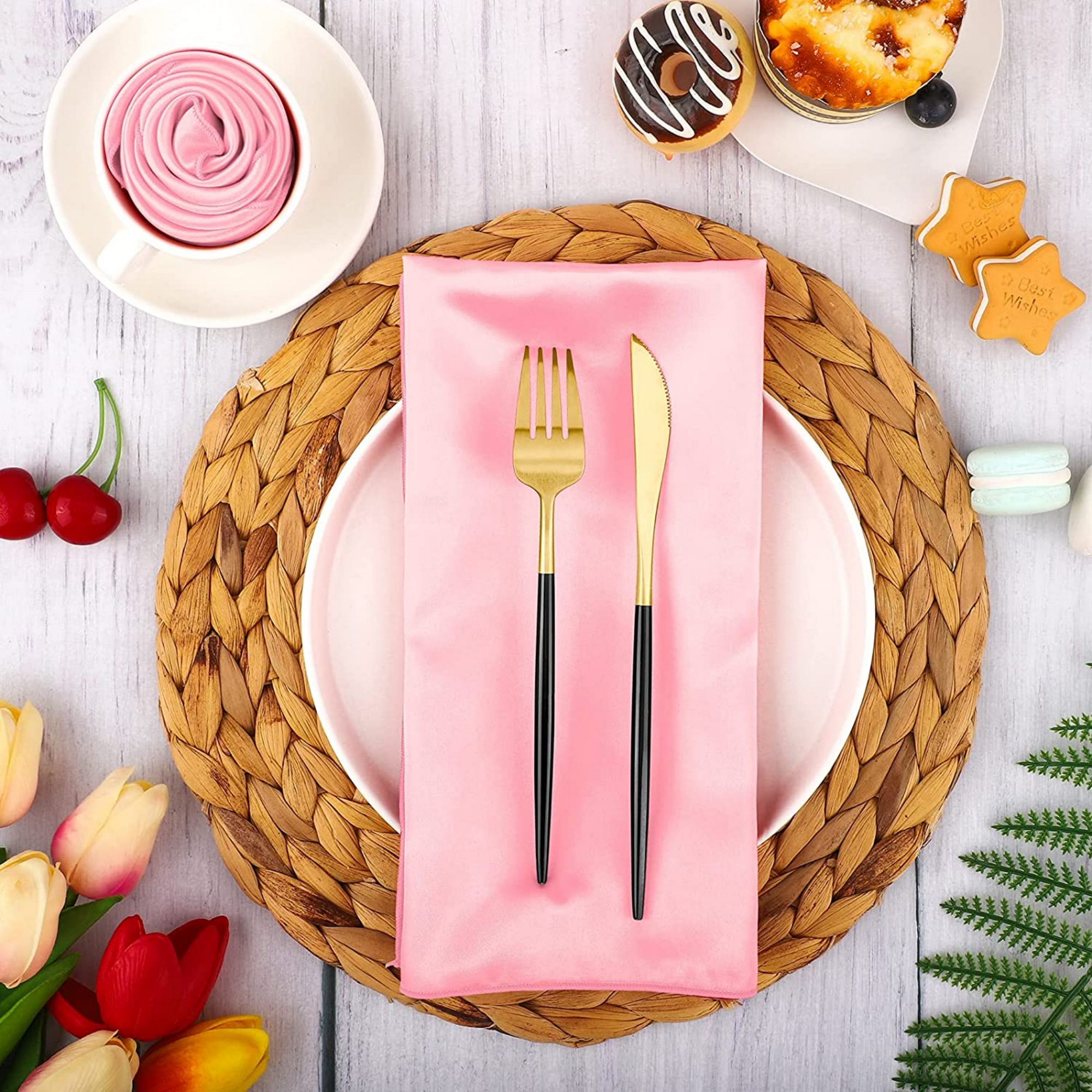 Satin Napkin - Pink