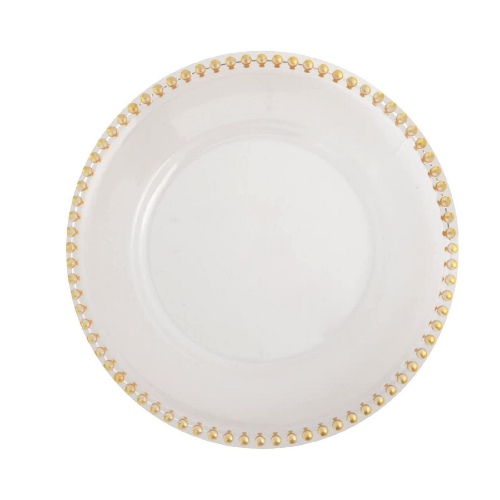 Acrylic clear beaded charger plate