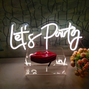 Let's Party neon sign