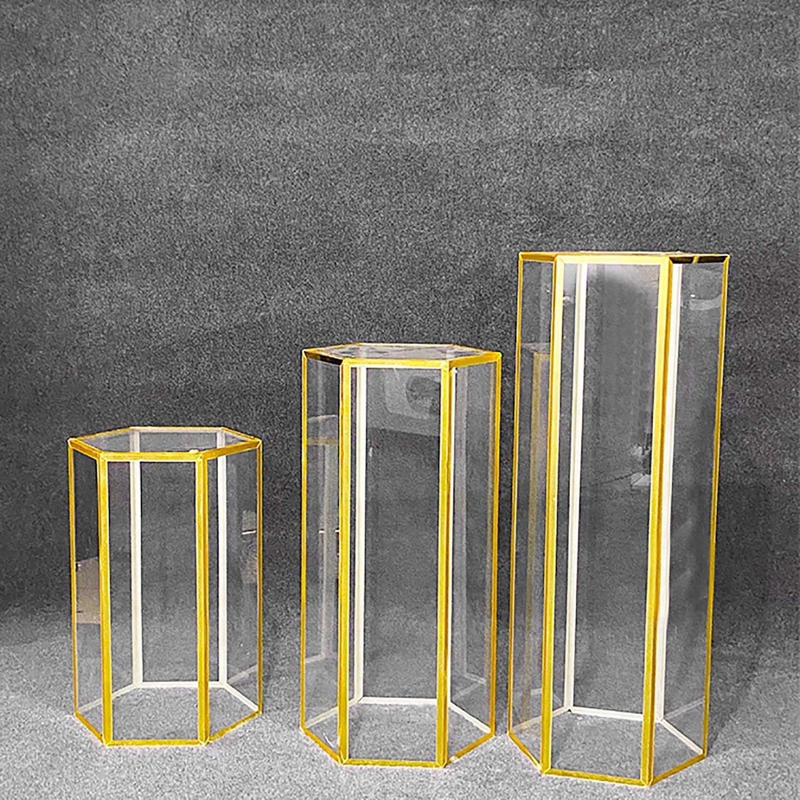 Hexagonal Gold pedestal