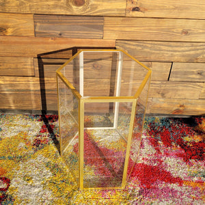 Hexagonal Gold pedestal