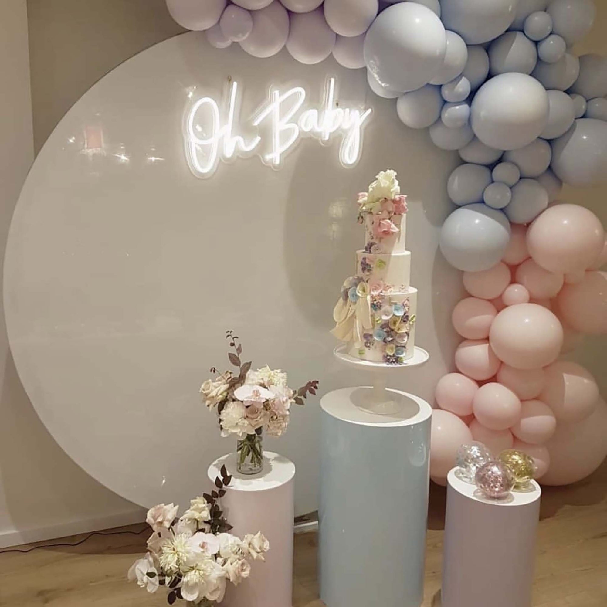 Acrylic cylinder pedestal