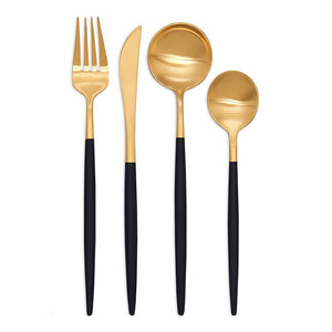 Black & Gold Cutlery set