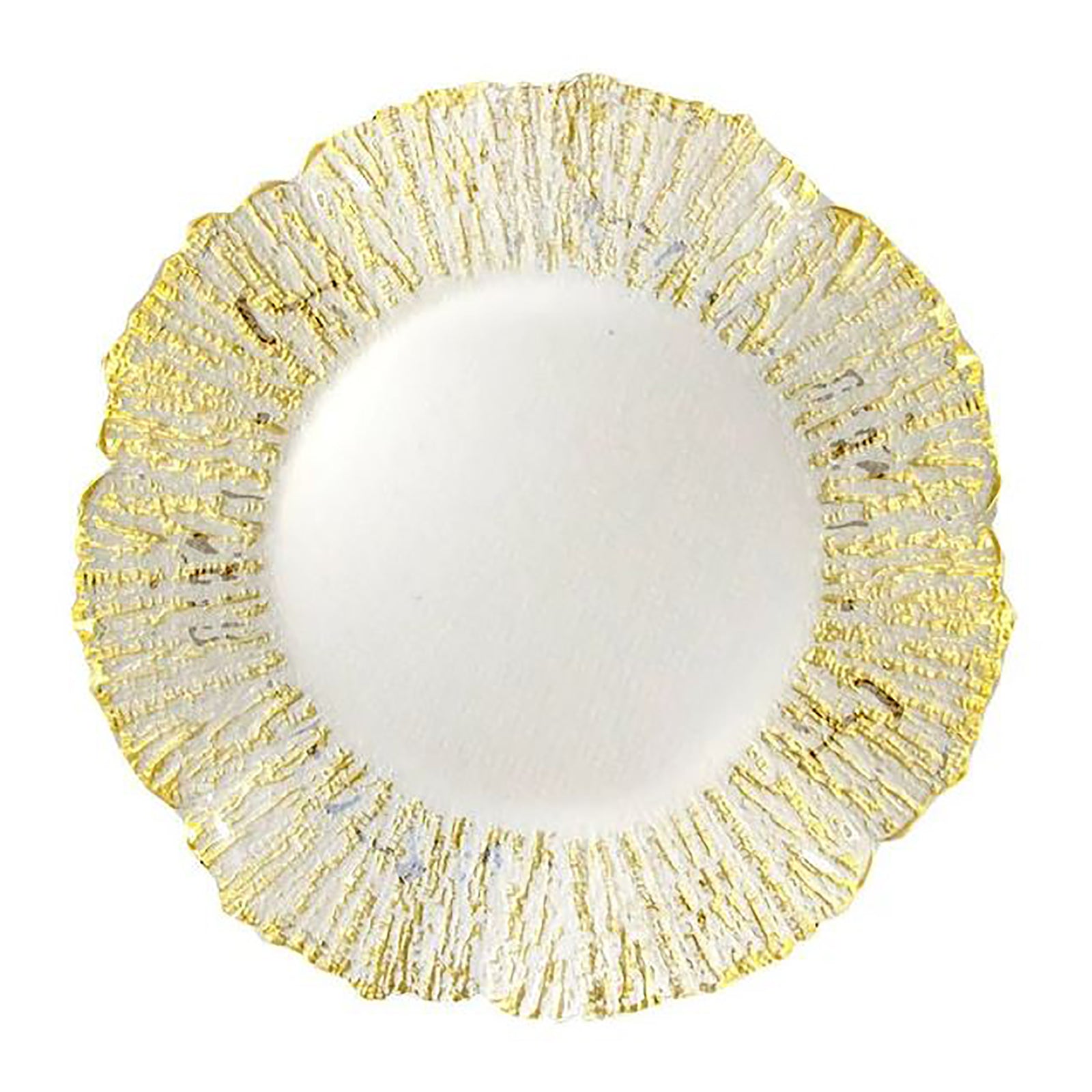 Glass gold reef plate