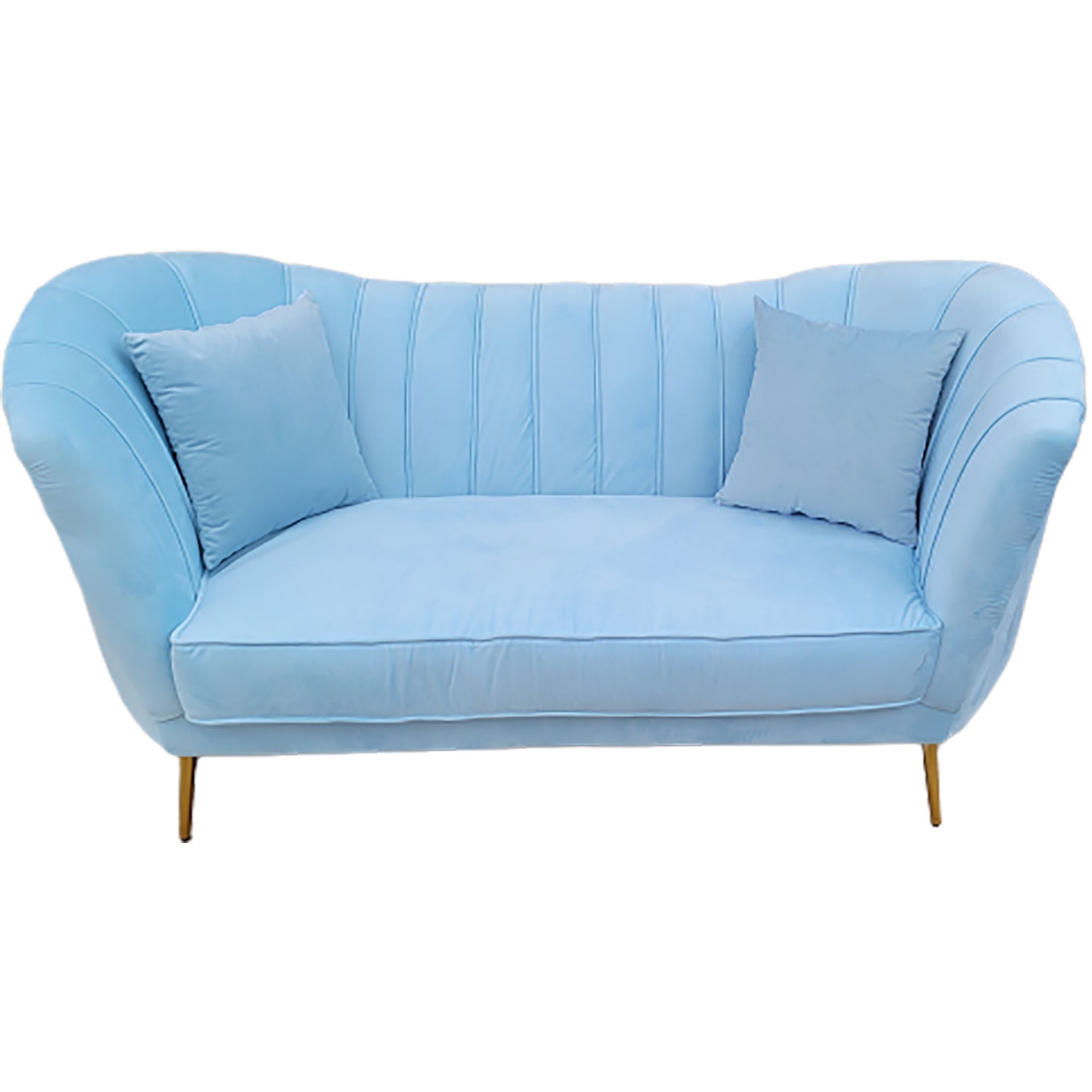 Blue Curve loveseat