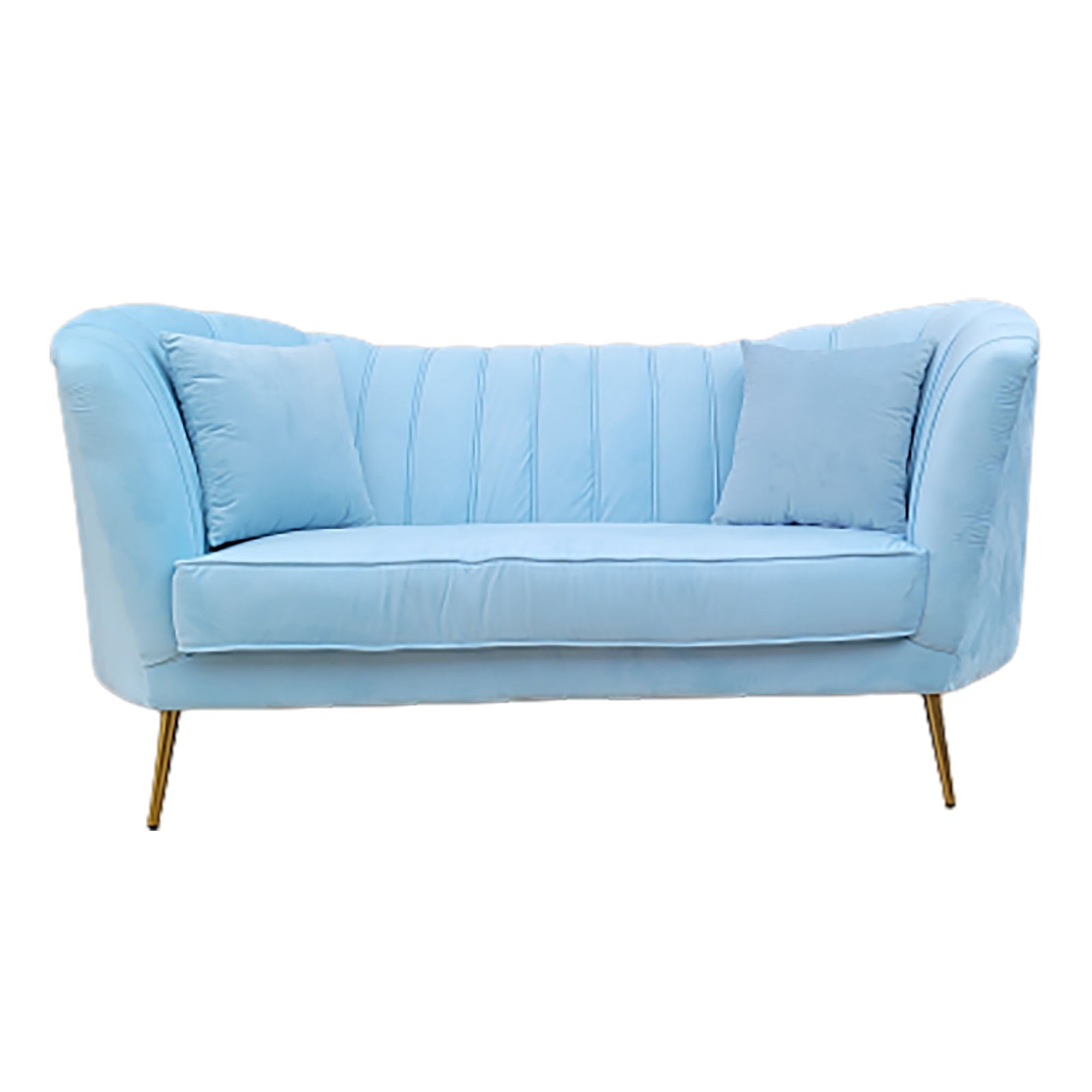 Blue Curve loveseat