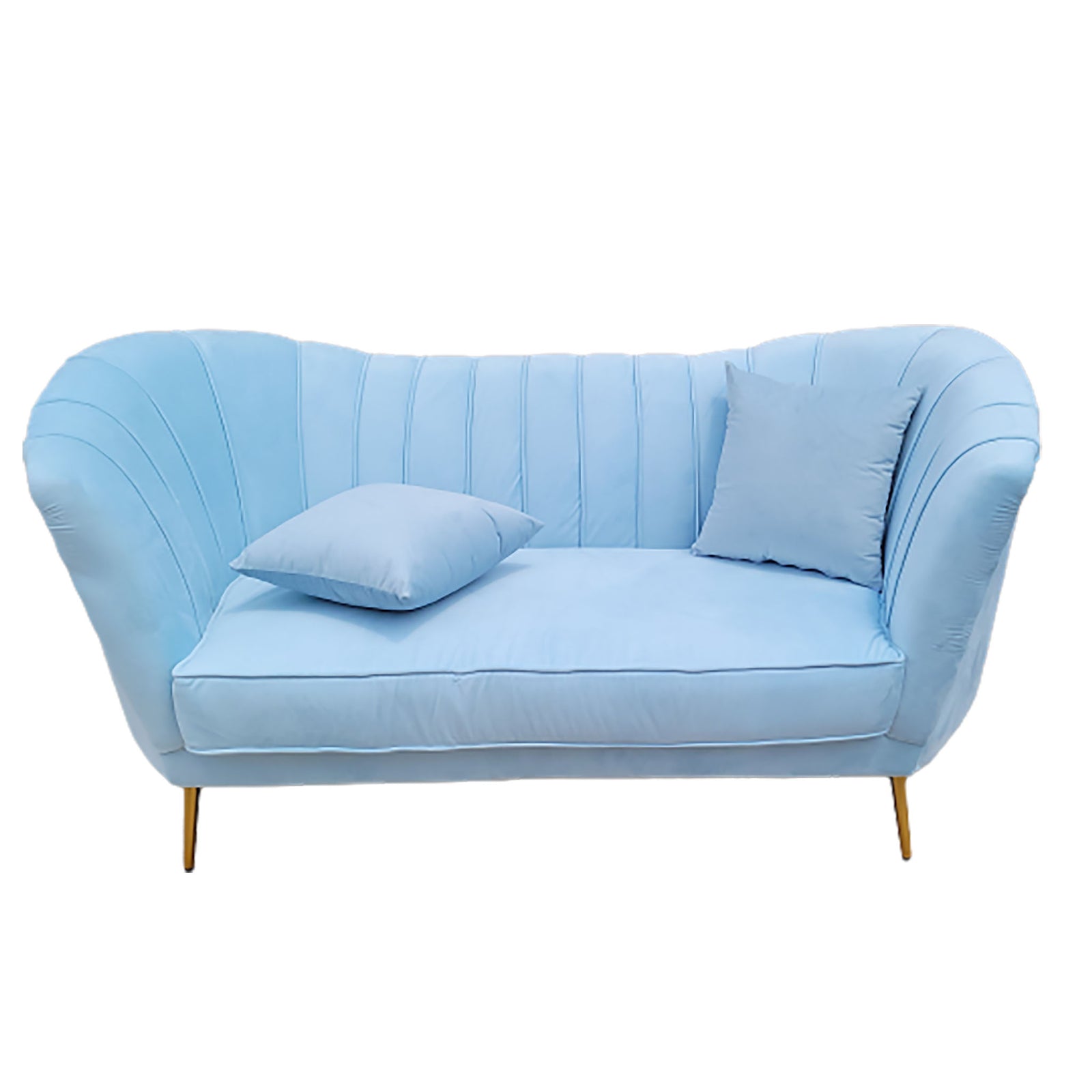 Blue Curve loveseat