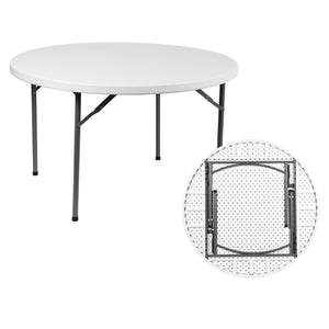 White Round plastic table