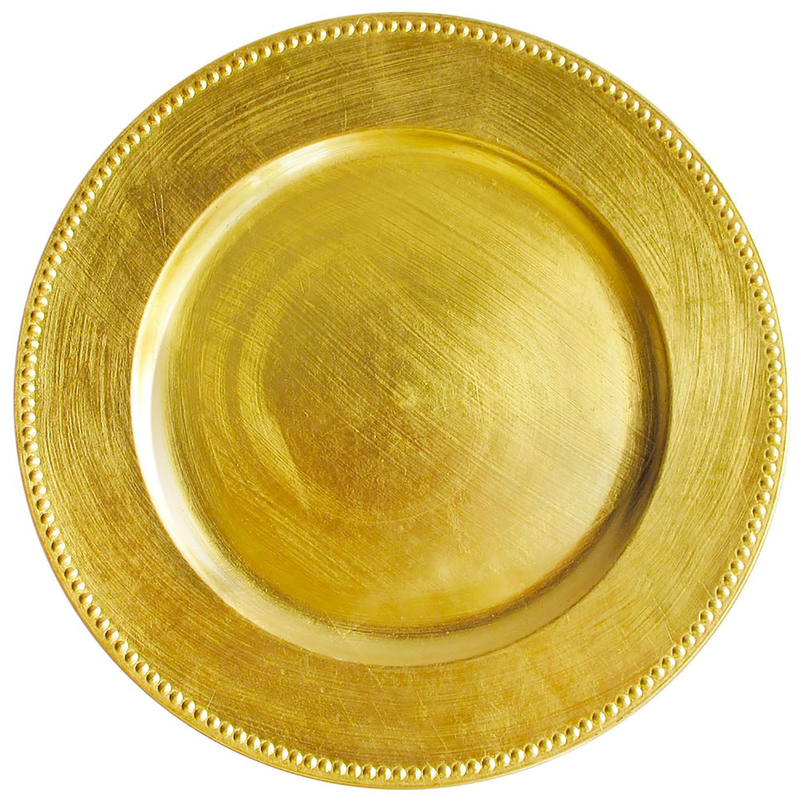 Gold plastic charger plate