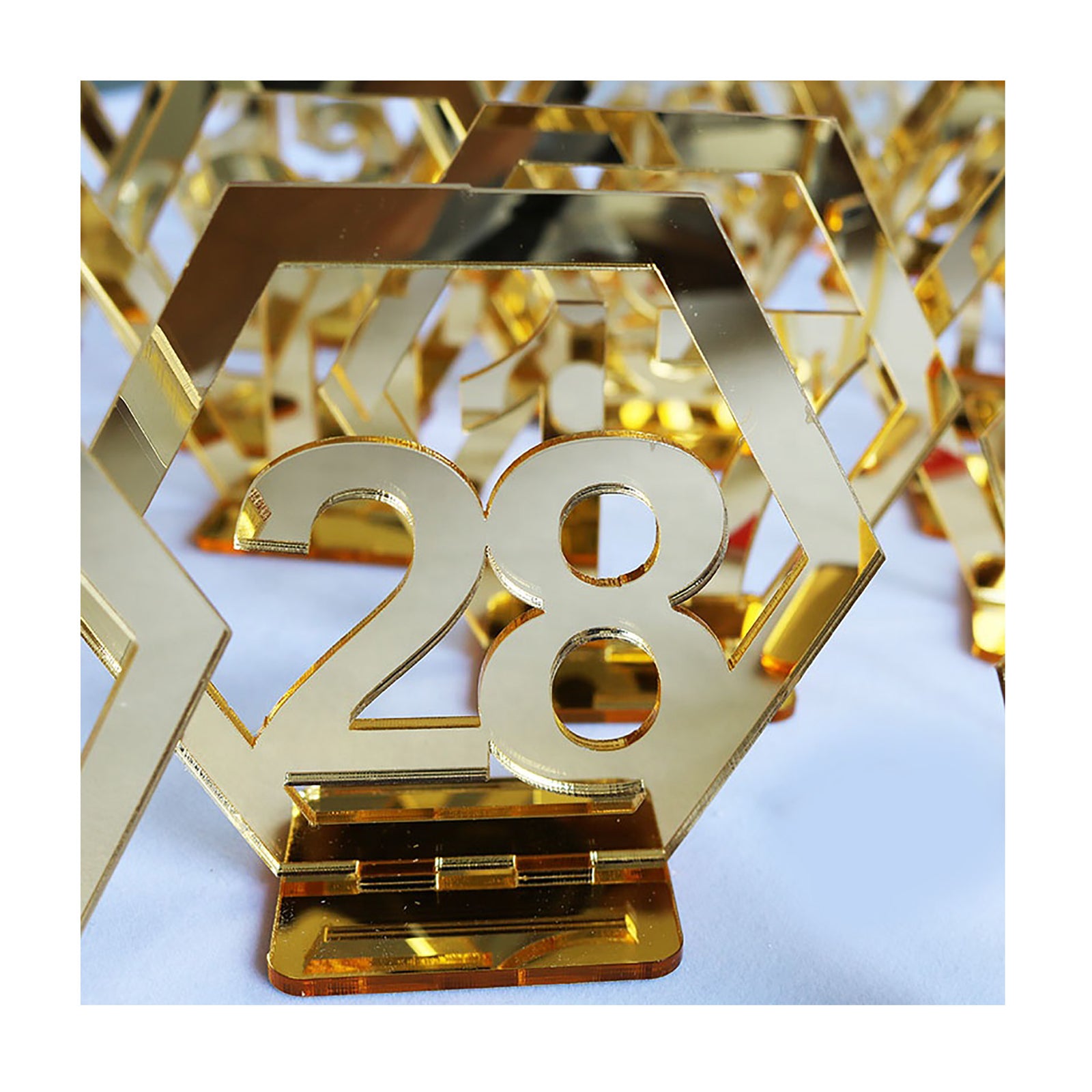 Hexagonal Table Number